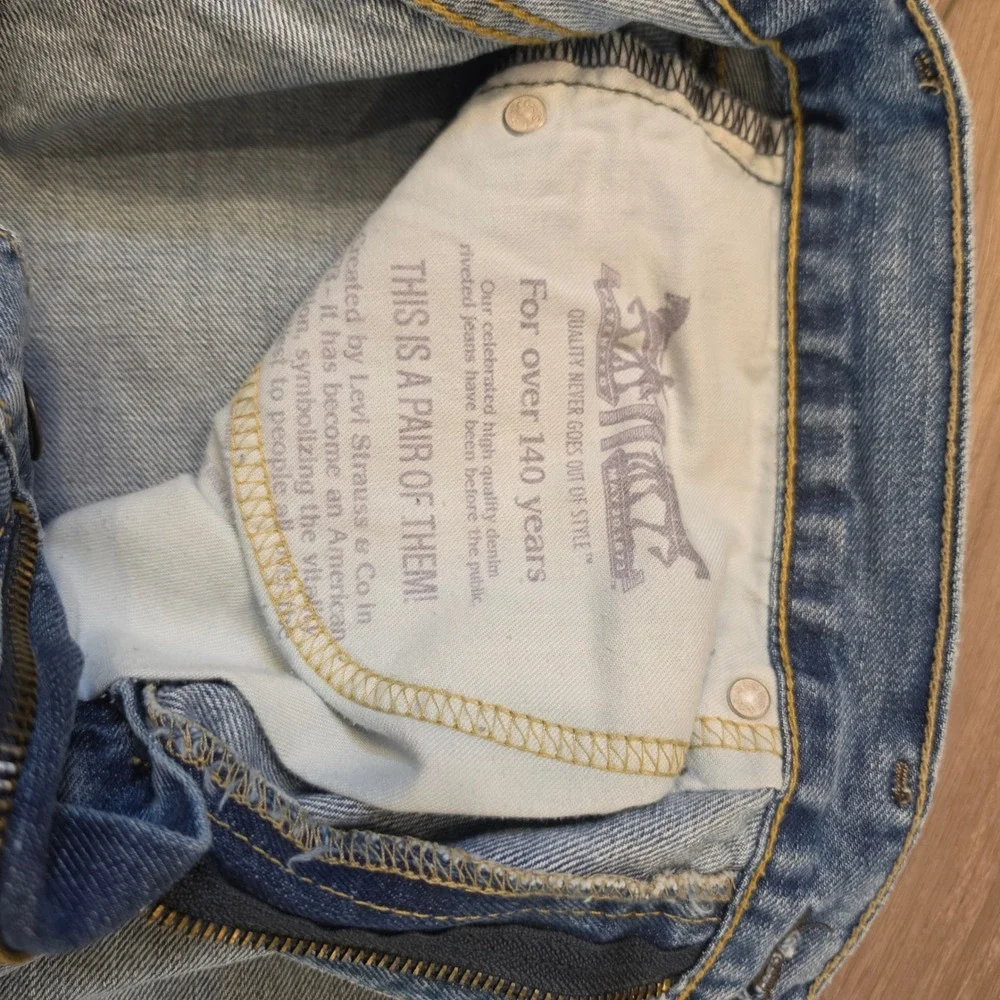 Levi's 505 Regular Fit Straight Leg Blue Denim Jeans Mens W32 L32 Light Wash